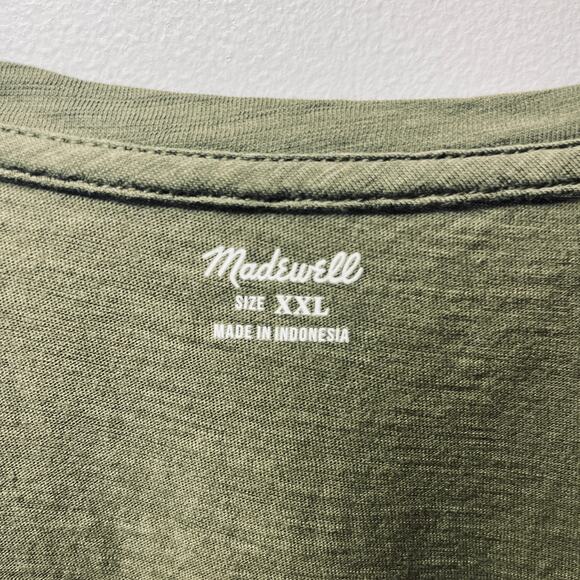 Madewell Tunic T Shirt Knit Olive Cotton Fall Casual Comfy Scoop Neck Summer XXL - Picture 3 of 5